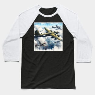 Fantasy illustration of WWII aircraft in battle Baseball T-Shirt